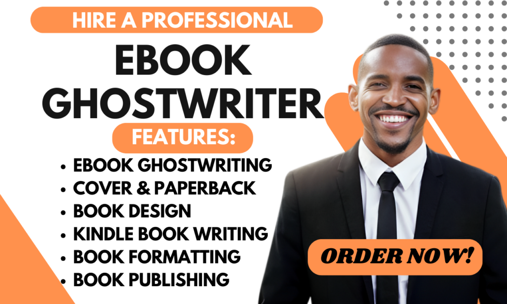 I will be your ebook ghostwriter, kindle ebook writer, fiction book writer on any topic
