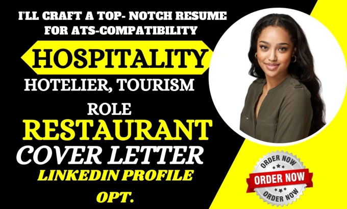 I will write a job secure resume for hospitality, hotelier and tourism role