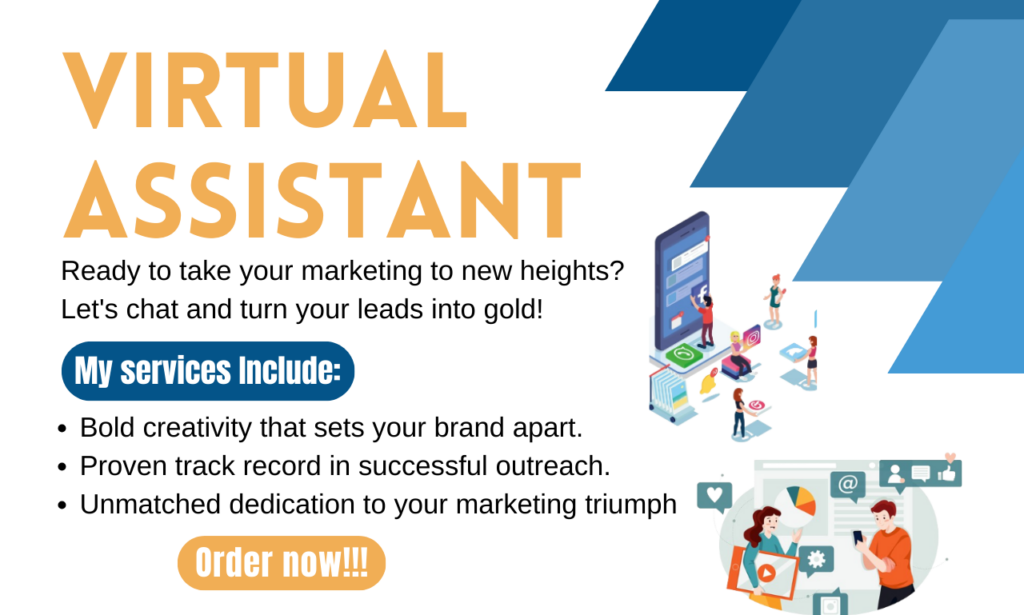 I will be your virtual assistant, cold list, old emailing, cold calling for marketing