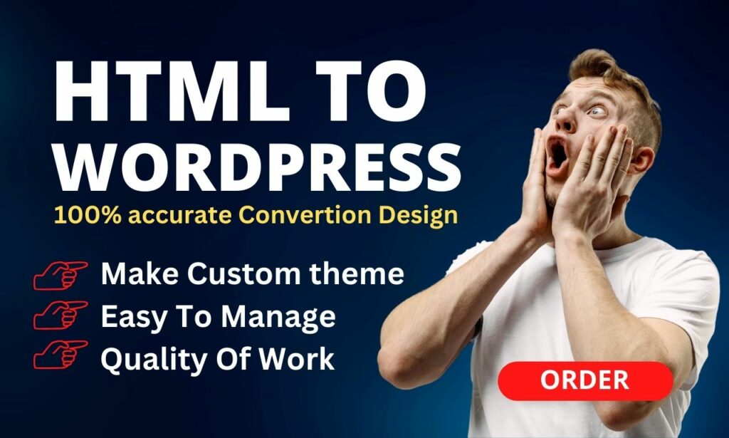 I will seamlessly convert your HTML website to wordpress theme