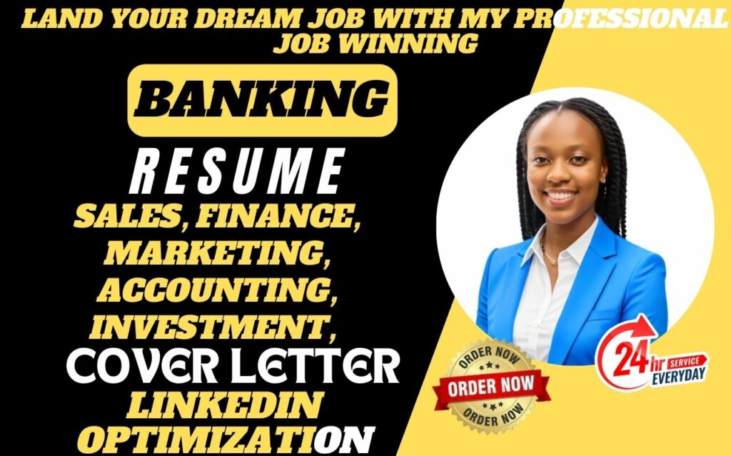 I will create sales, banking, finance, accounting, marketing, investment, resume