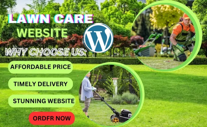 I will design lawn care website, landscaping website, gardening website using wordpress