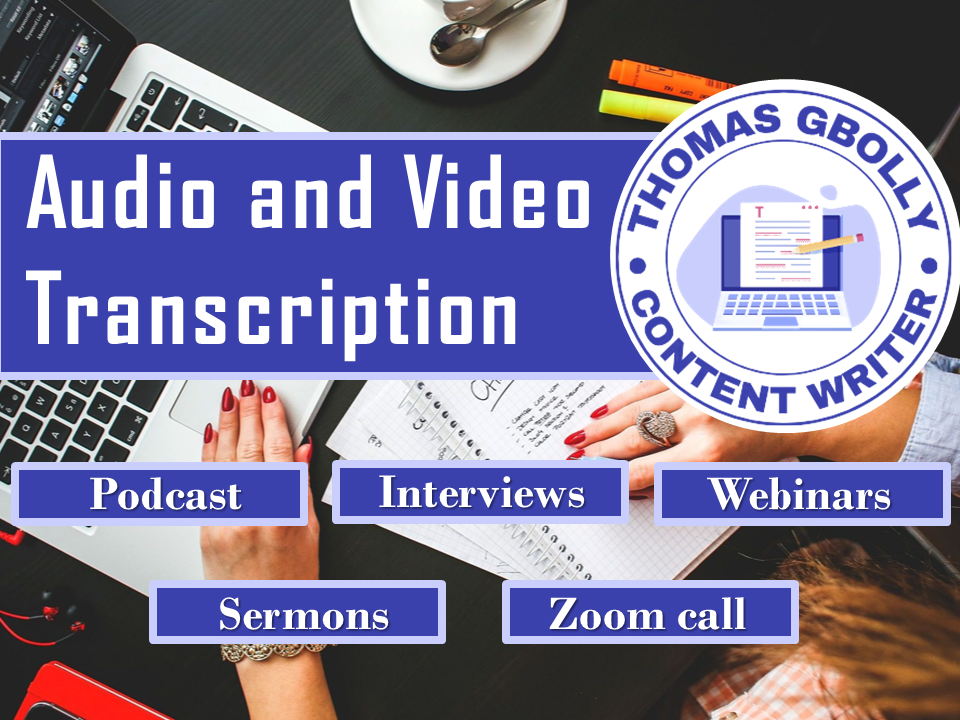 I will do high quality audio, podcasts, call recordings, and video transcription