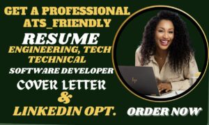 I will write software engineering, software developer, it, tech resume and cover letter