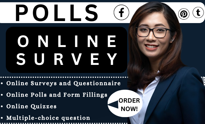 I will create online survey, polls and questionnaire with 1000 targeted respondents