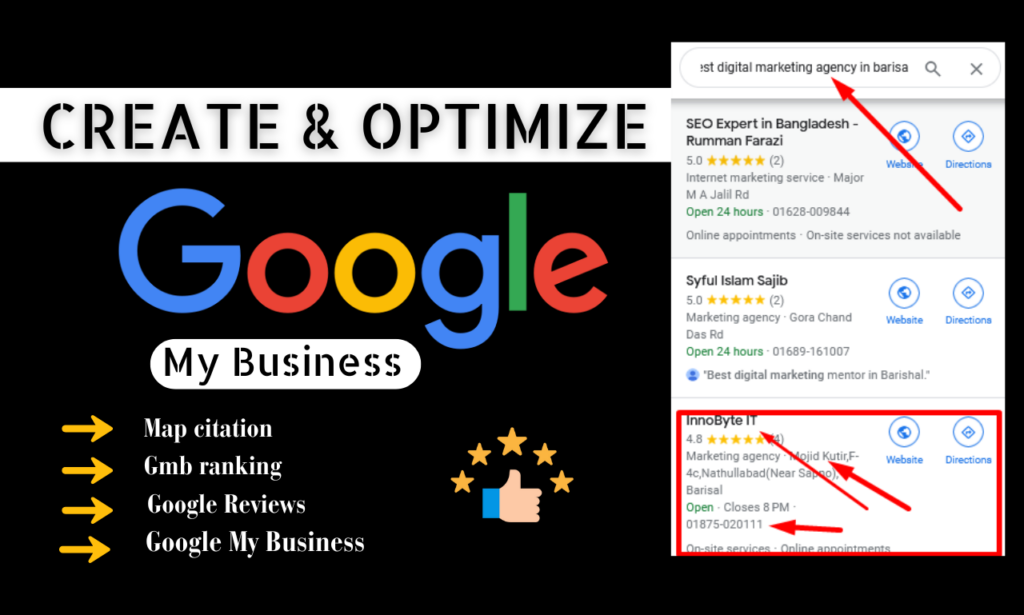 I will create google my business with 1000 map citations for gmb ranking and local SEO