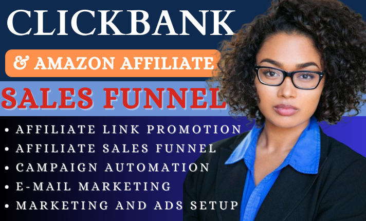 I will promote Clickbank and amazon affiliate website, affiliate marketing sales funnel