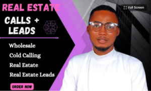 I will offer real estate wholesale cold calling, real estate leads and skip tracing