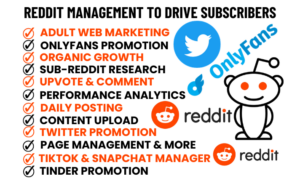 I will market onlyfans business adult web link promotion reddit management traffic