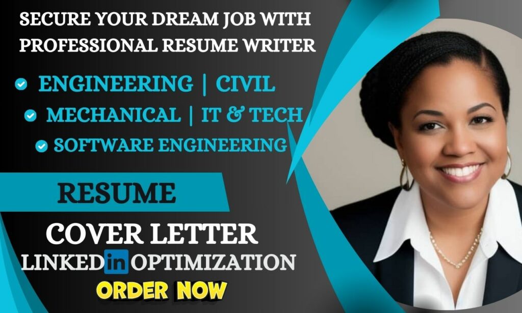 I will craft engineering, civil, mechanical, software engineering, it and tech resume