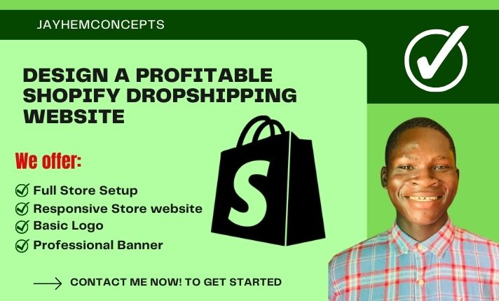 I will design, redesign your shopify store or dropshipping website