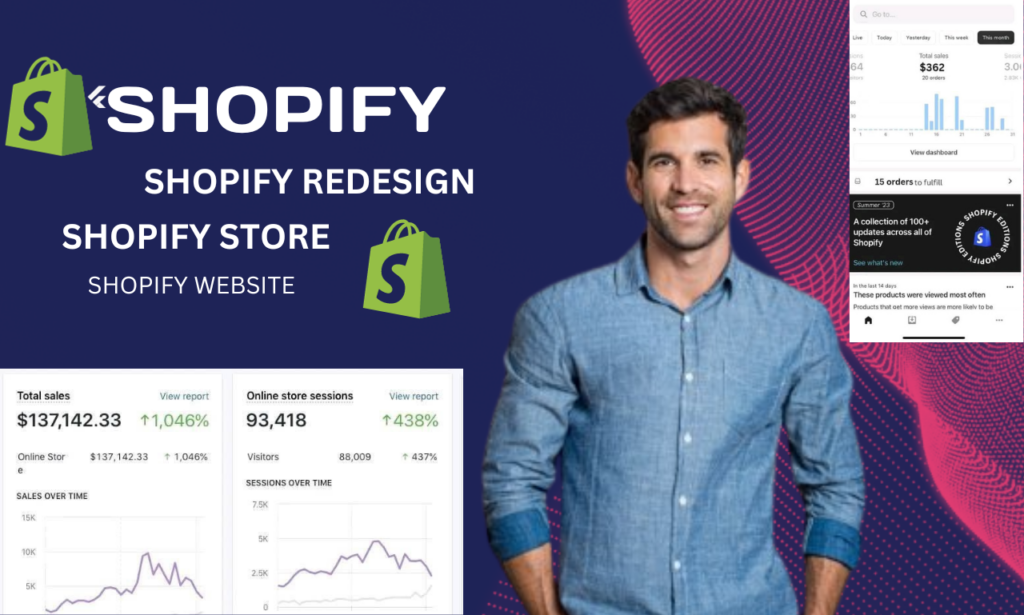 I will design shopify website redesign shopify website design shopify store