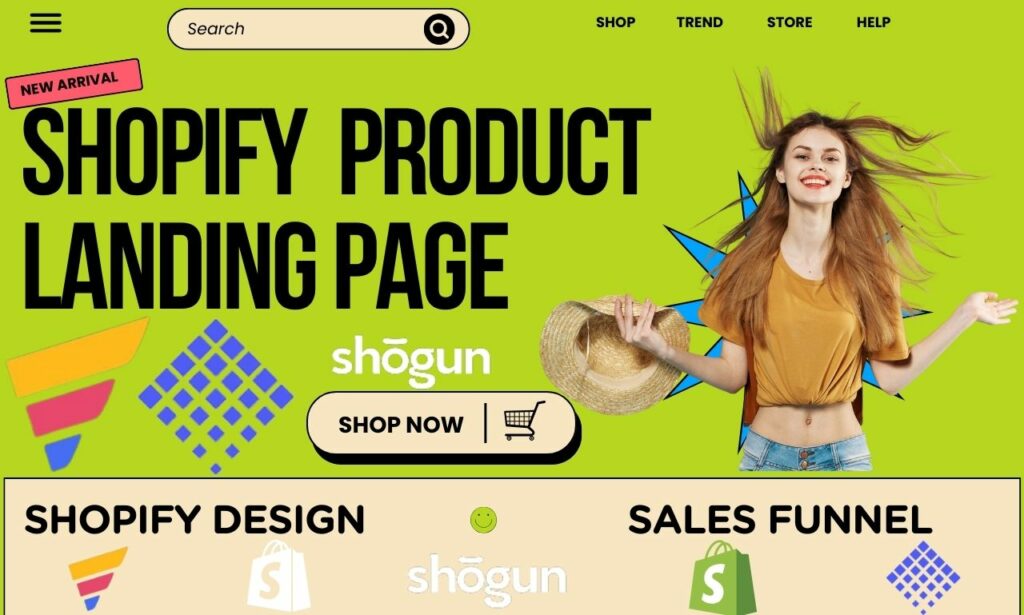 I will design shopify landing page product landing page via gempages, pagefly, shogun