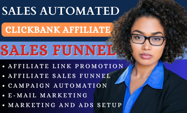 I will build sales automated Clickbank affiliate marketing sales funnel