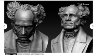 3d realistic bust for 3d printing, 3d miniature, cnc machine or resin, 3d statue