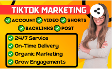 I will organic tiktok marketing for account