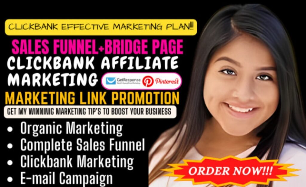 Promote Clickbank affiliate marketing sales funnel, affiliate link promotion
