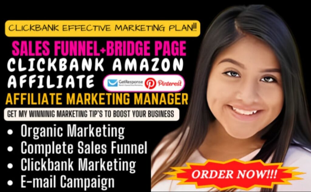 I will be your clickbank amazon affiliate manager, affiliate marketing manager