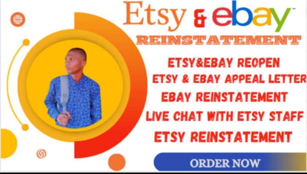 I will do etsy ,ebay reinstatement with appeal letter , etsy reopen