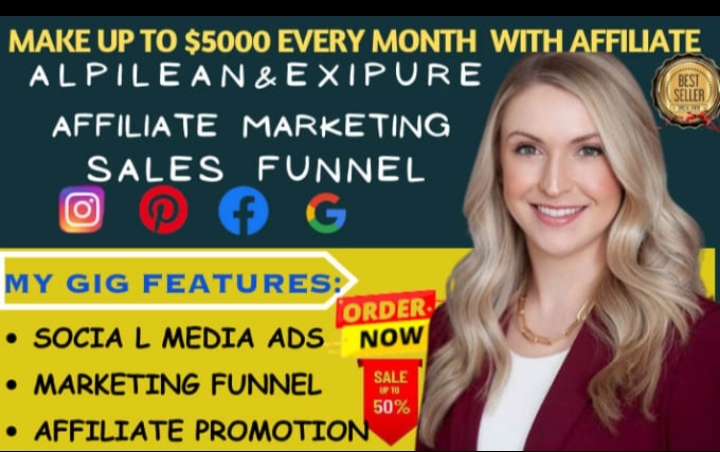 I will build and create high ticket Alpilean, exipure, and keto diet sales funnel