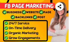 I will do organic page marketing for facebook