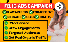 I will run facebook ads, instagram ads for your business