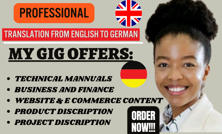 I will translate from english to german and german to english expertly