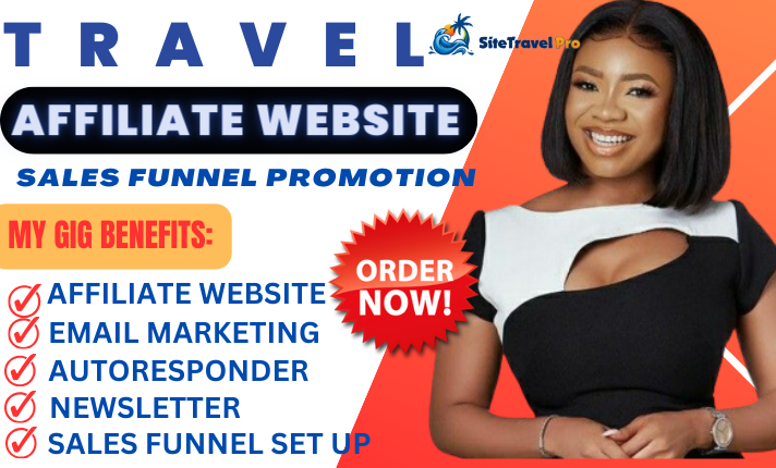I will promote travel affiliate website, travel sales funnel for passive income
