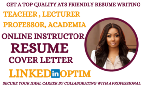 I will write your teacher resume, adjunct professor, lecturer resume and cover let