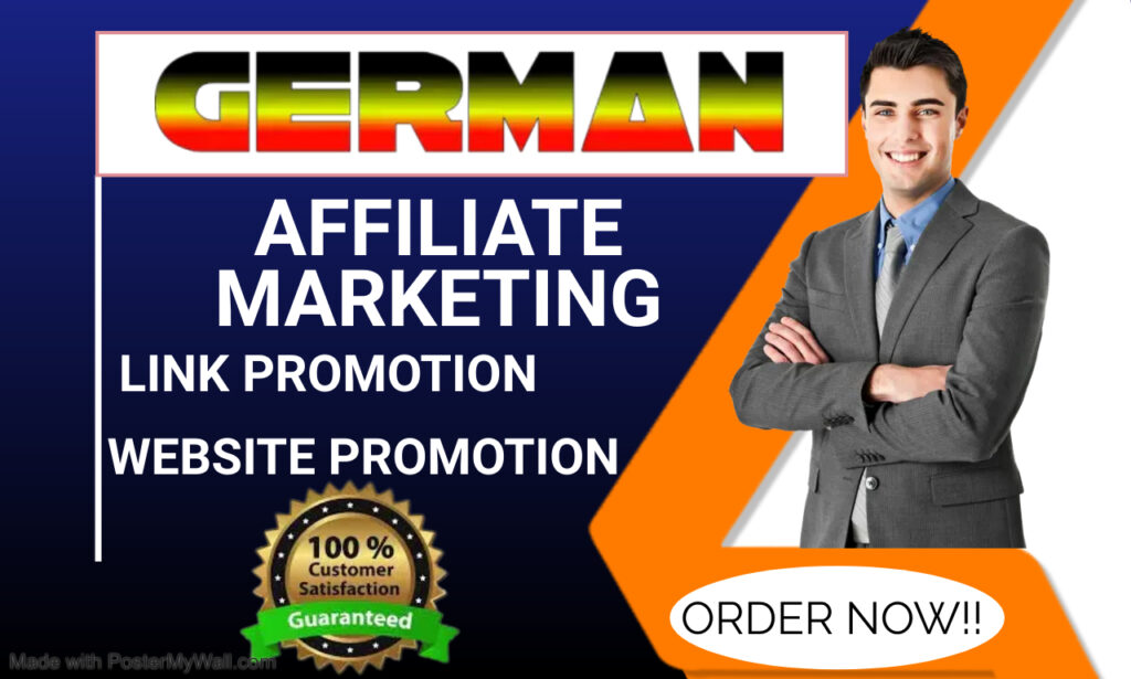 I will do german affiliate marketing, sales funnel, and increase more engagement