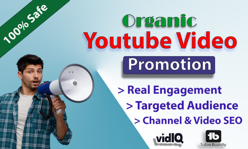 I will do youtube video organic promotion