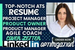 I will draft project management resume, product manager resume, product owner and agile resume