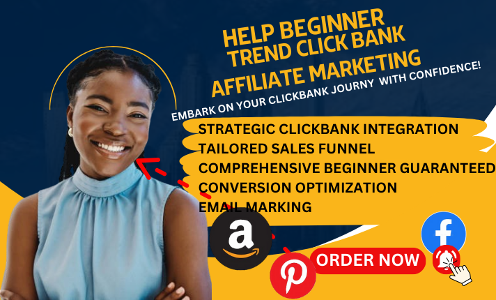 I will help beginner trend clickbank affiliate marketing salesfunnel