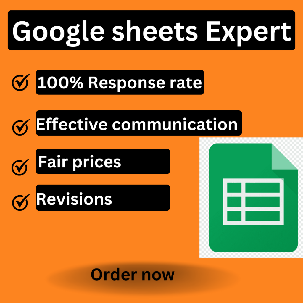 I will be your google sheets dashboard expert