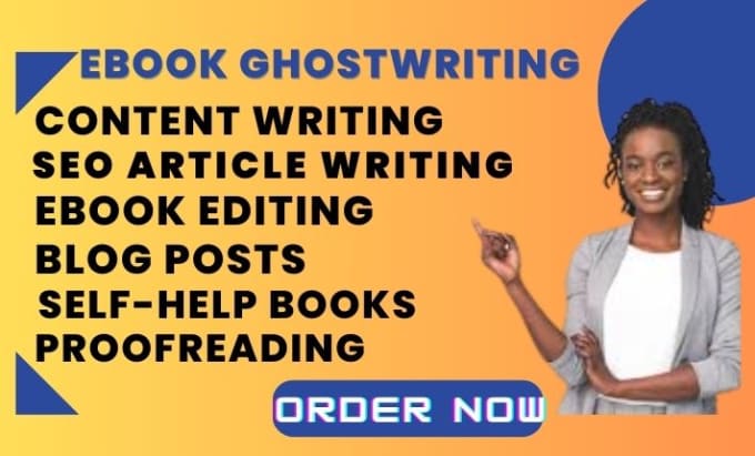 I will be your professional ebook ghostwriter SEO article writer proofreader