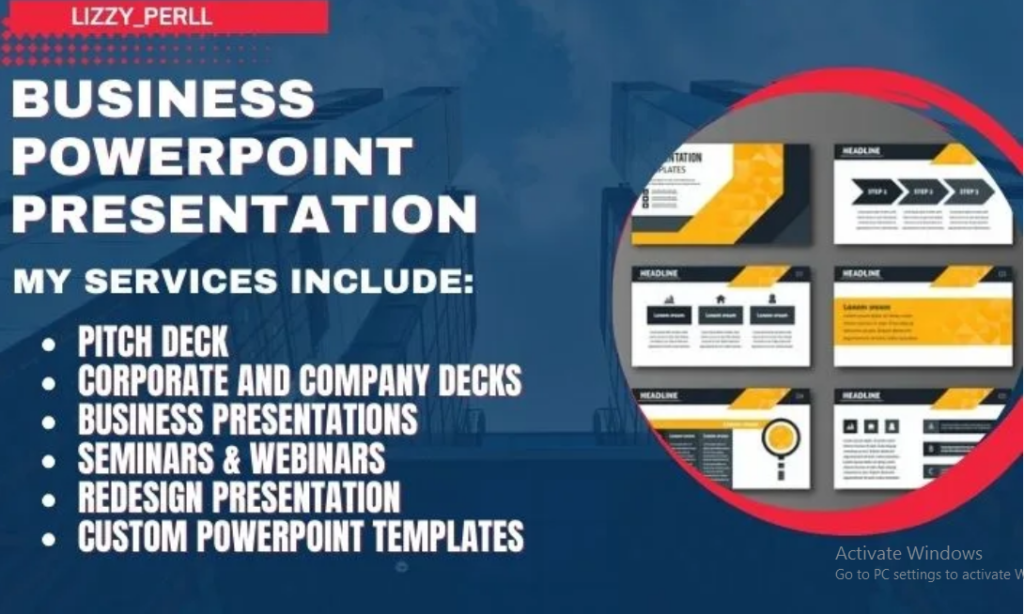 I will design business powerpoint presentation, investor pitch deck for your business
