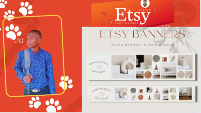 I will design a eye catching etsy store banner ,brand logo favicon