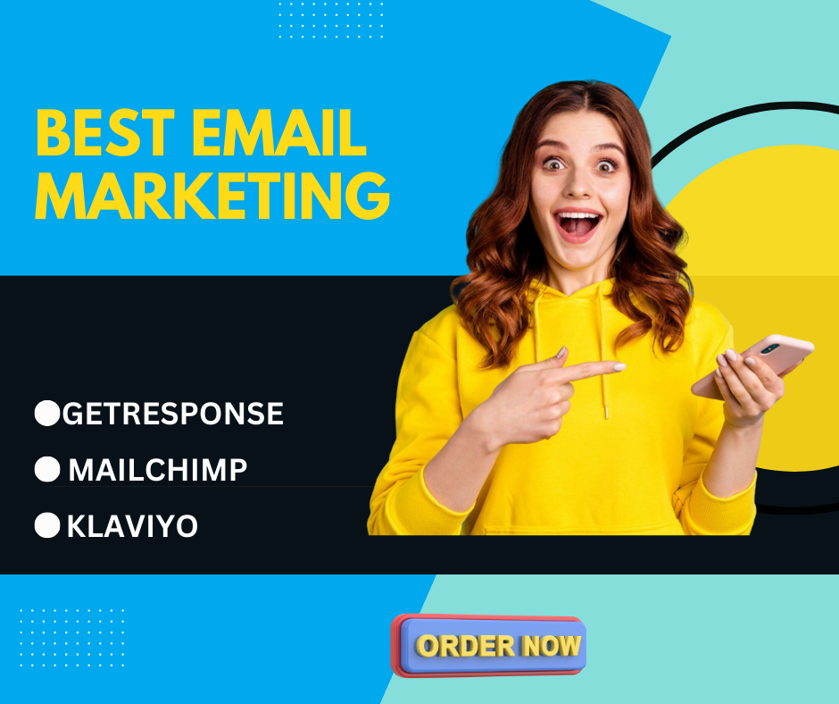 I will do getresponse klaviyo email automation campaign landing page shopify marketing