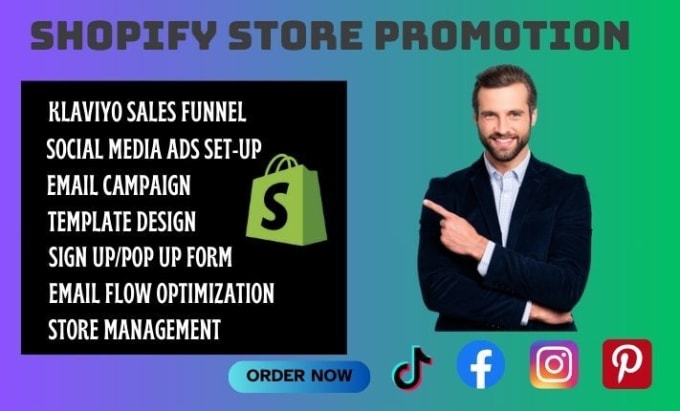 I will do klaviyo shopify store promotion shopify sales funnel to boost your income