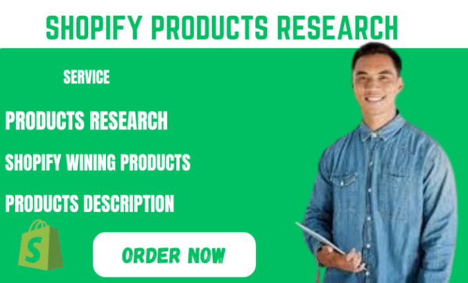 I will do shopify product research for dropshipping,winning products,products hunting