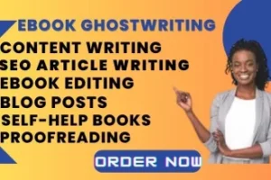 I will be your professional ebook ghostwriter SEO article writer proofreader