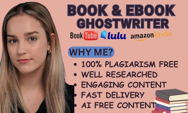 I will expertly do ebook writing, ghostwriting as your ebook writer, ebook ghostwriter