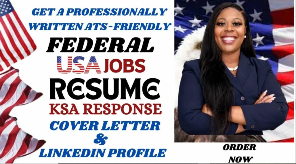 I will write federal resume, ksa response for military, veteran, government and USA job