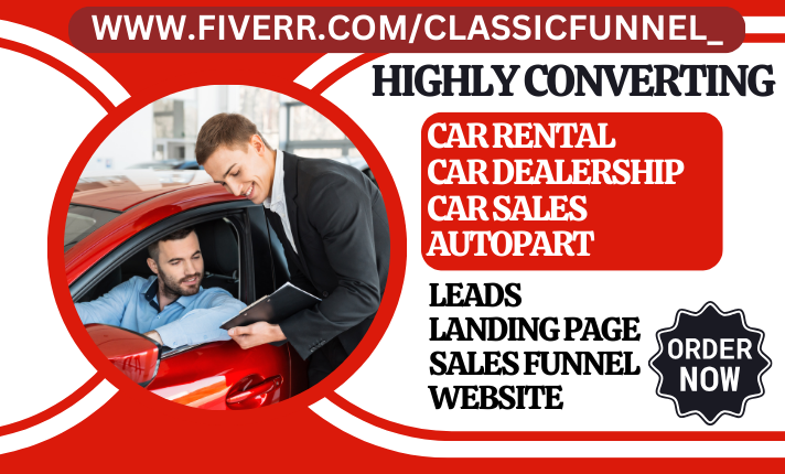 generate car rental car dealership autopart car sales automotive leads website