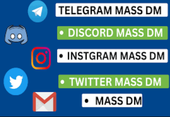 send 10k facebook mass dm, instagram mass dm, telegram mass dms, direct message