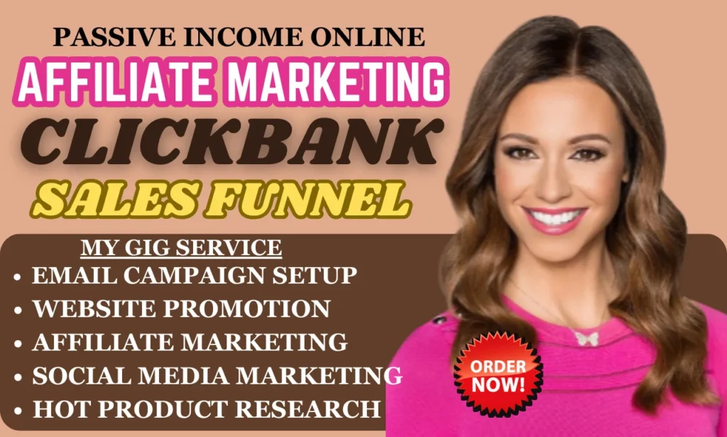 I will promote clickbank affiliate marketing, amazon affiliate website, sales funnel