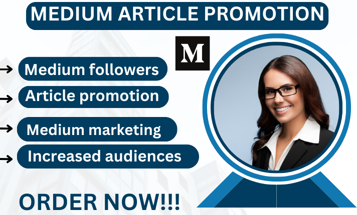 I will do organic viral medium article promotion medium marketing to gain followers