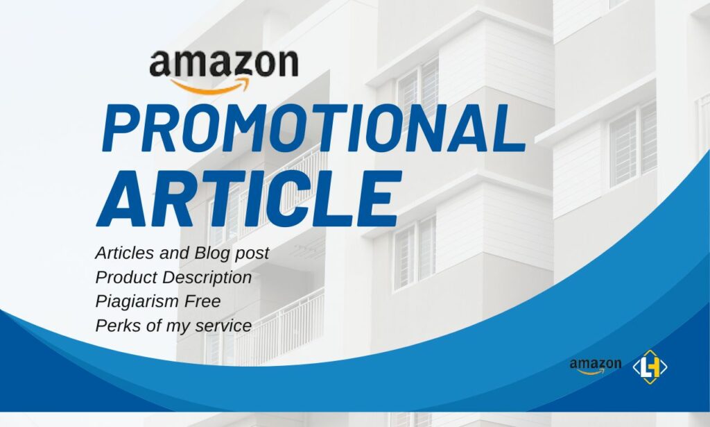 I will write promotional article for amazon