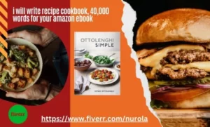 I will write recipe cookbook, 40,000 words for your amazon ebook