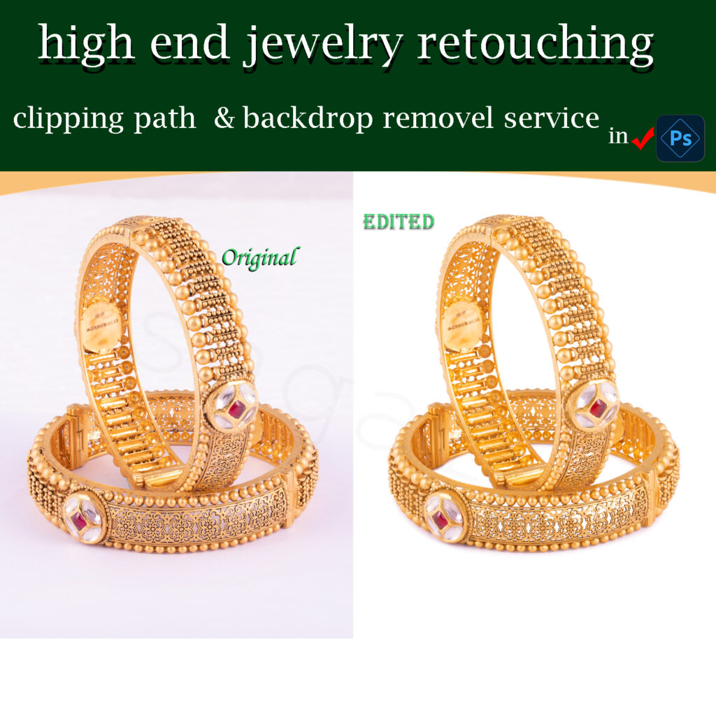 I will professionally best hd quality gold jewelry retouching and photo editing service